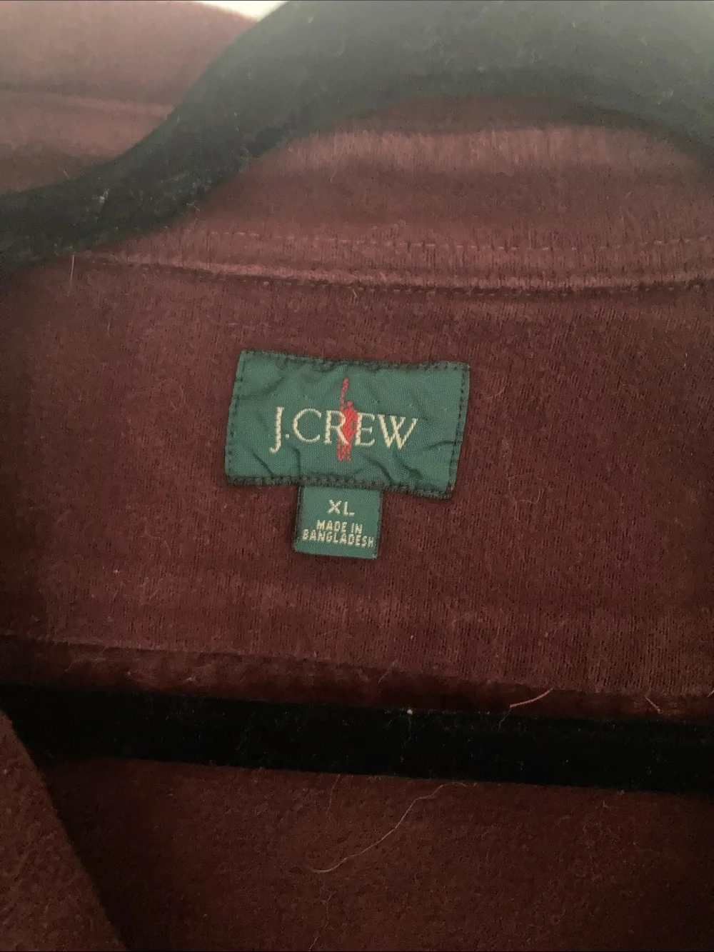 J. Crew Men's Deep Burgundy Button-Front Shirt Jacket